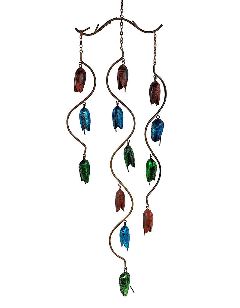 Triple Bell Spiral Wind Chime - The Garden Corner