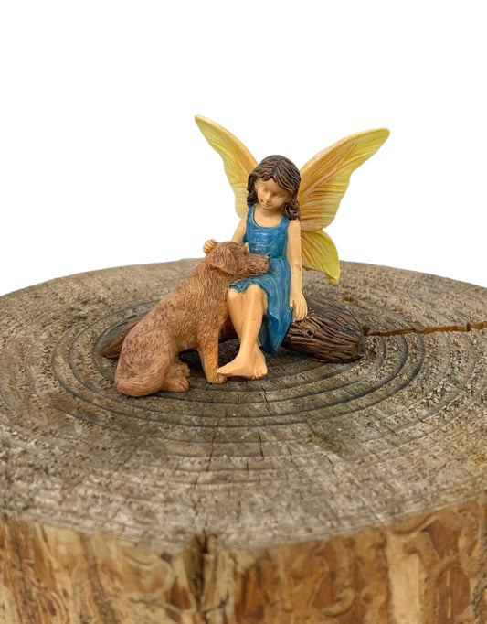Fairy with Dog - The Garden Corner