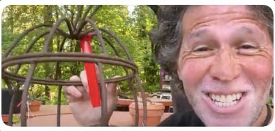 An odd shaped spring planting