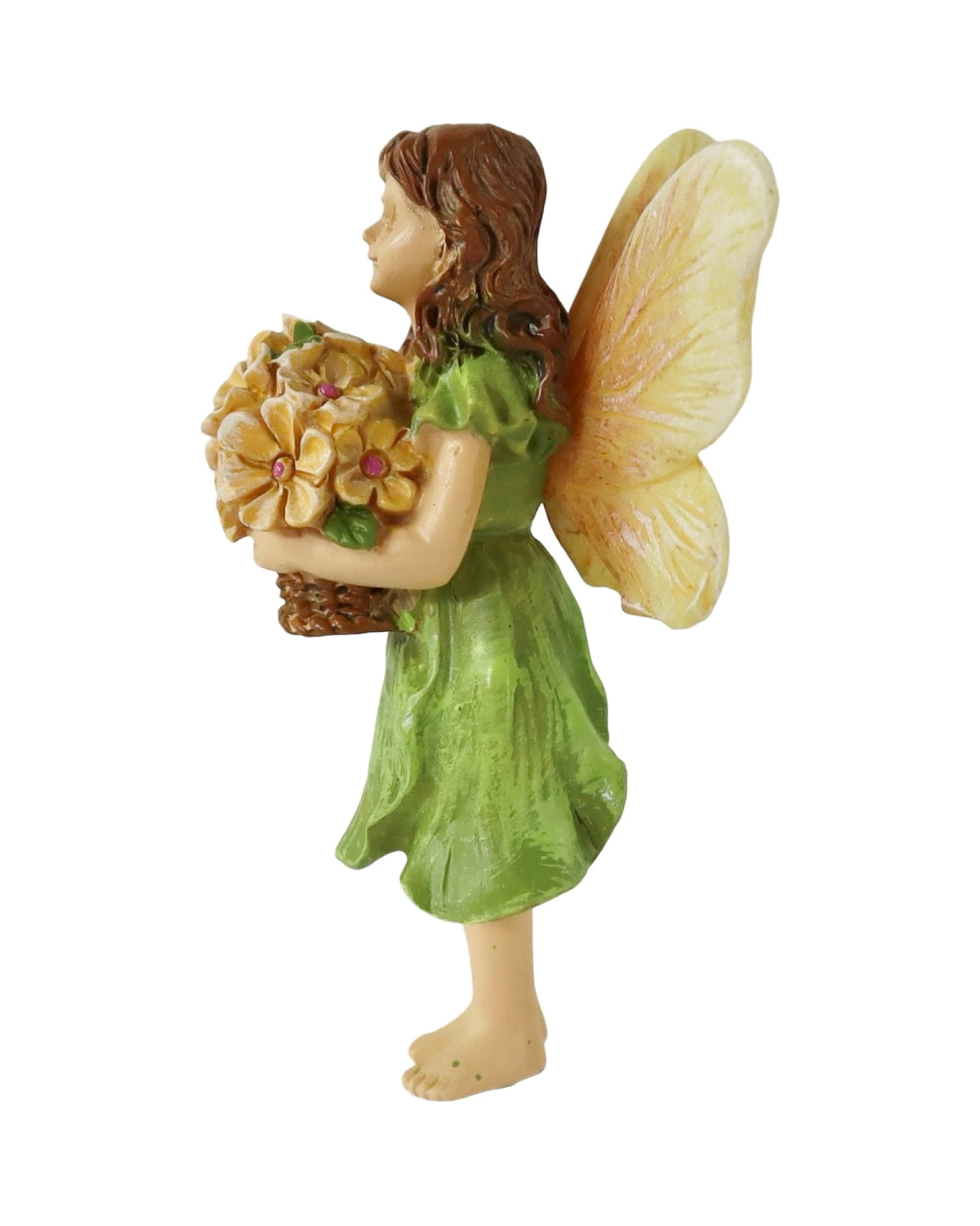 Fairy with Yellow Flower Basket - Outdoor Living