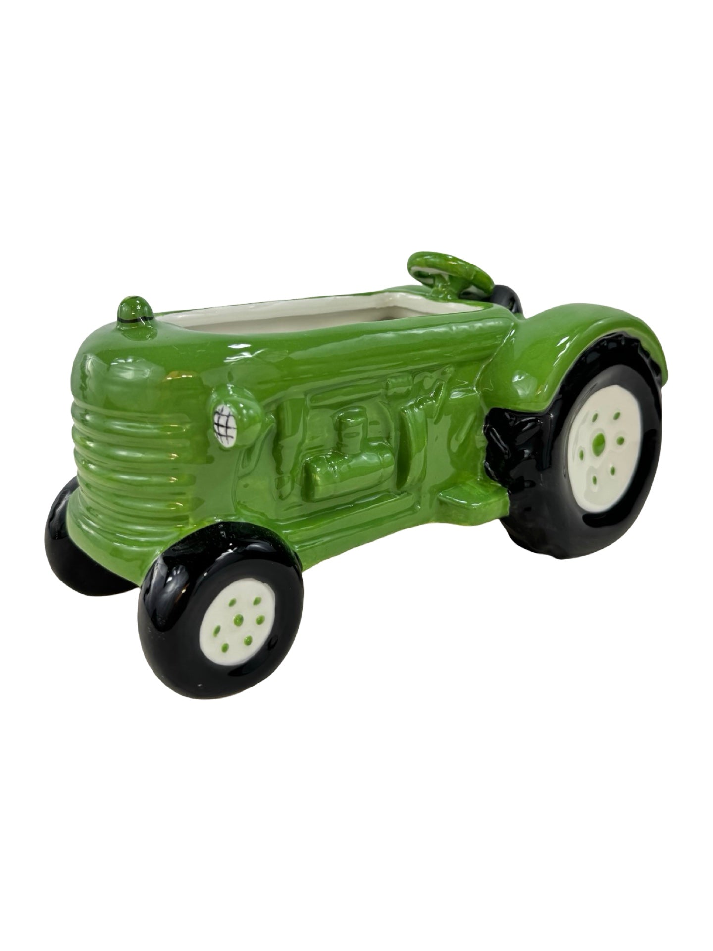 Green Tractor Planter - Pottery