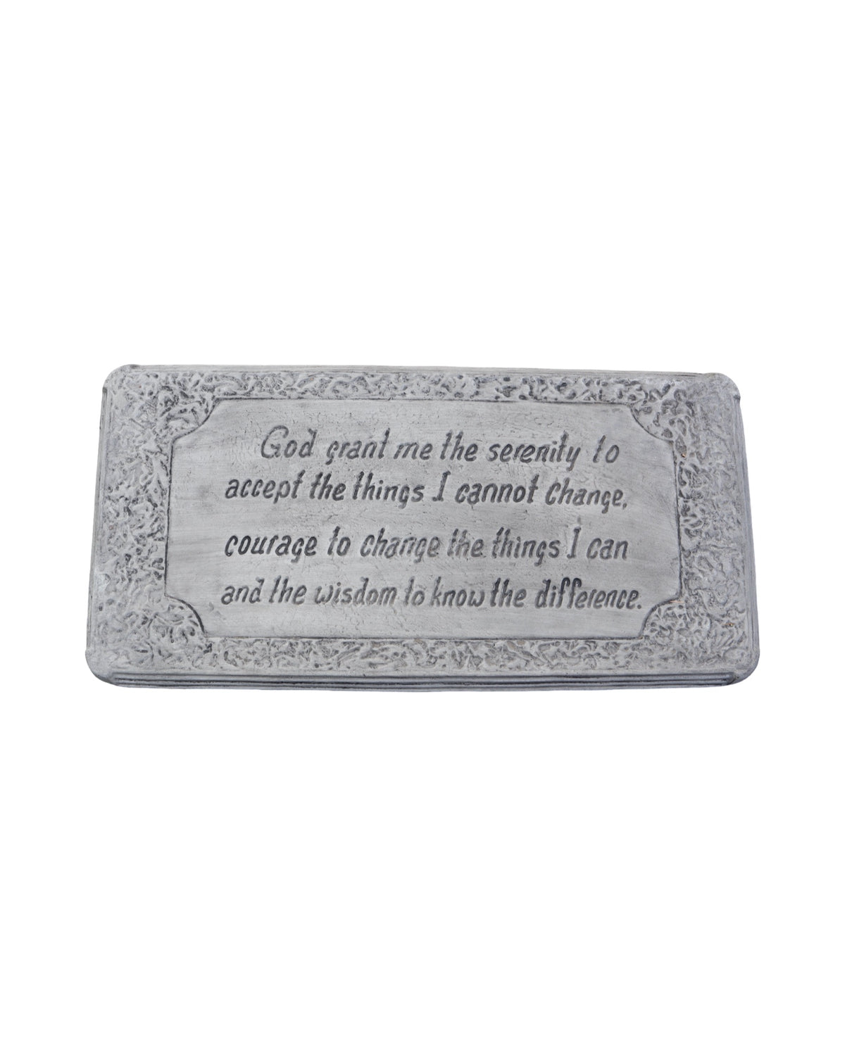 Concrete Bench Serenity Prayer - Outdoor Living