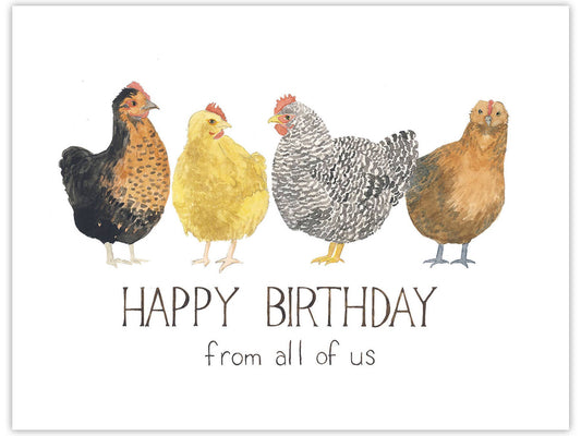 Chickens Birthday Card - The Garden Corner