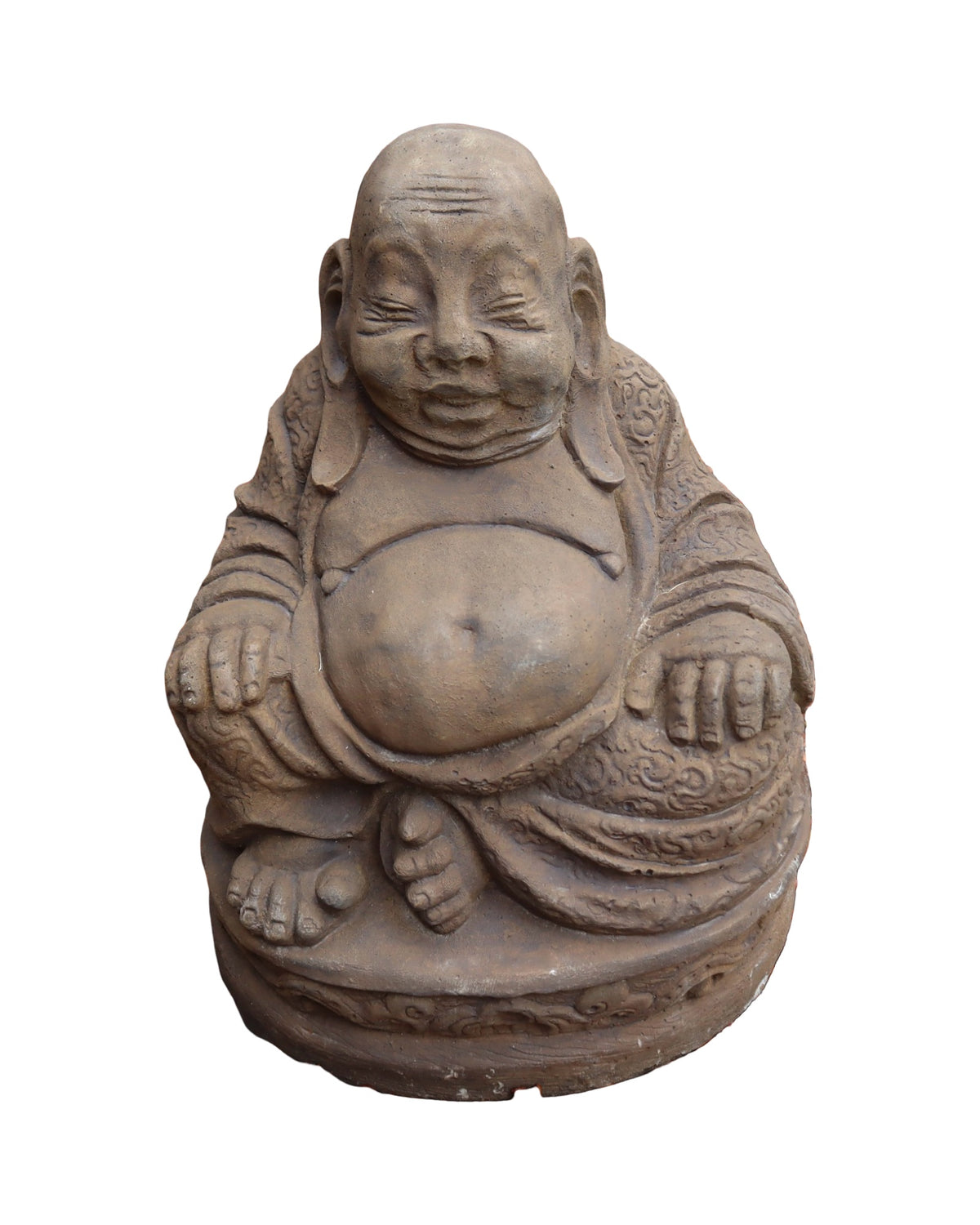 Concrete Smiling Buddha - Outdoor Living