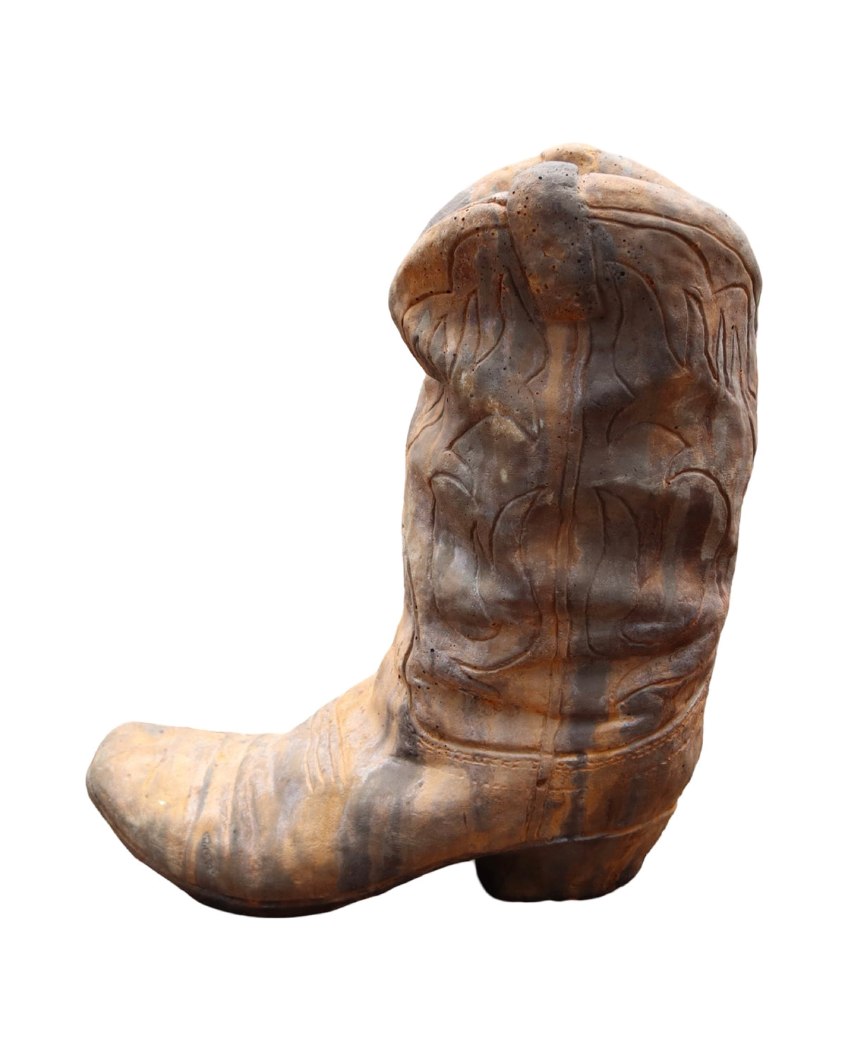 Concrete Cowboy Boot Planter - Pottery