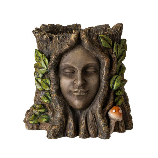 Fairy Tree Face with Mushroom Planter - The Garden Corner