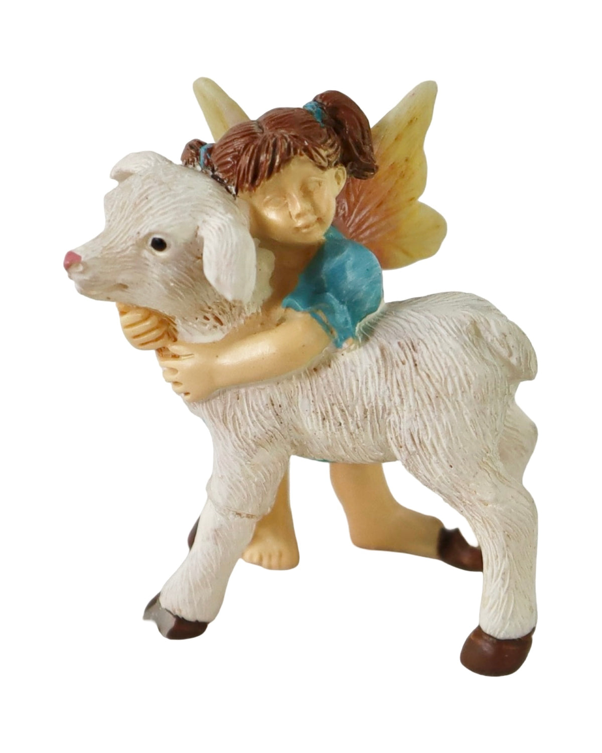 Fairy Hugging Lamb - Outdoor Living