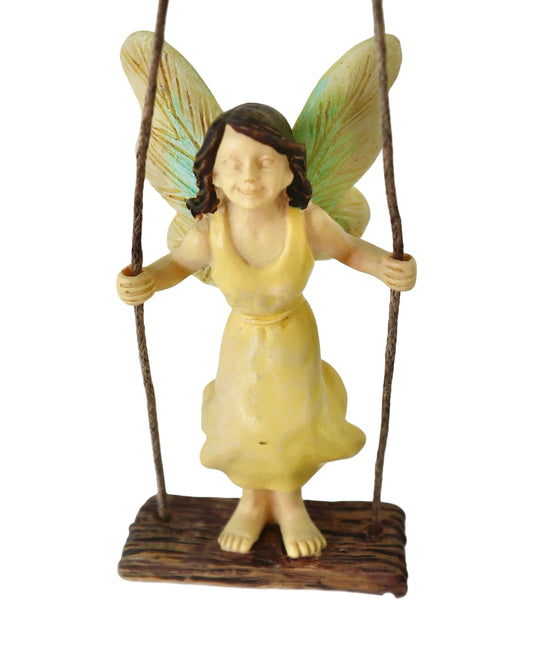 Fairy Standing on Swing - Outdoor Living