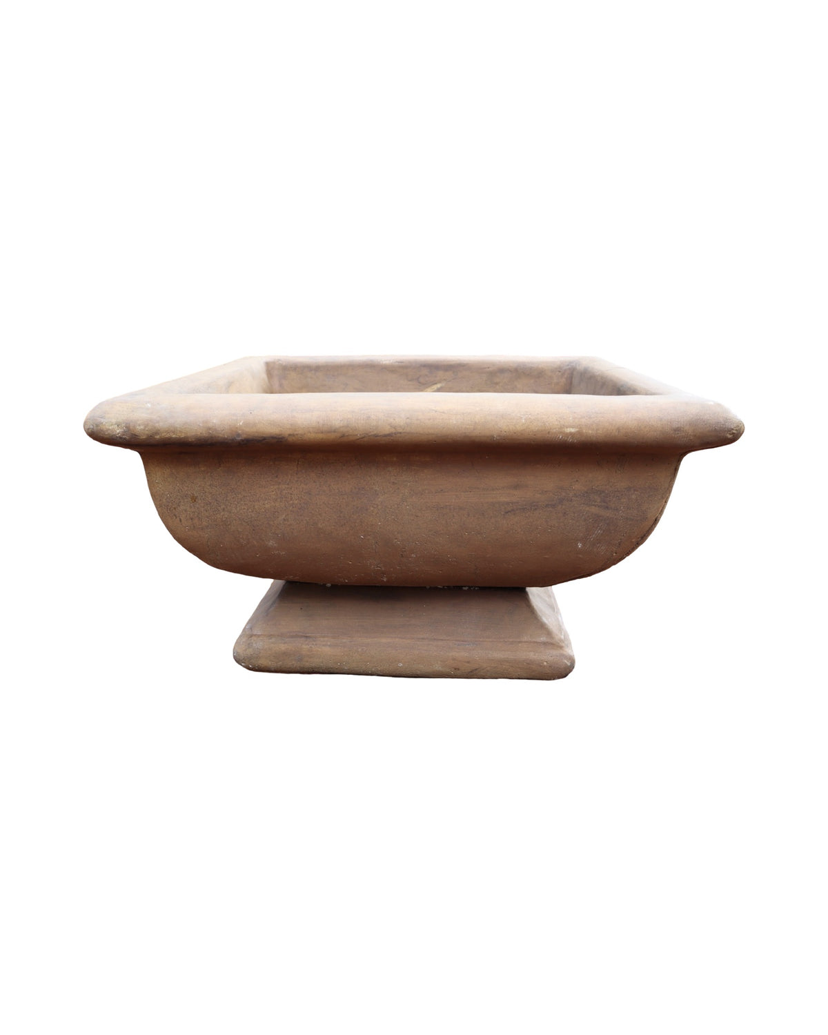 Footed Concrete Square Planter - Pottery