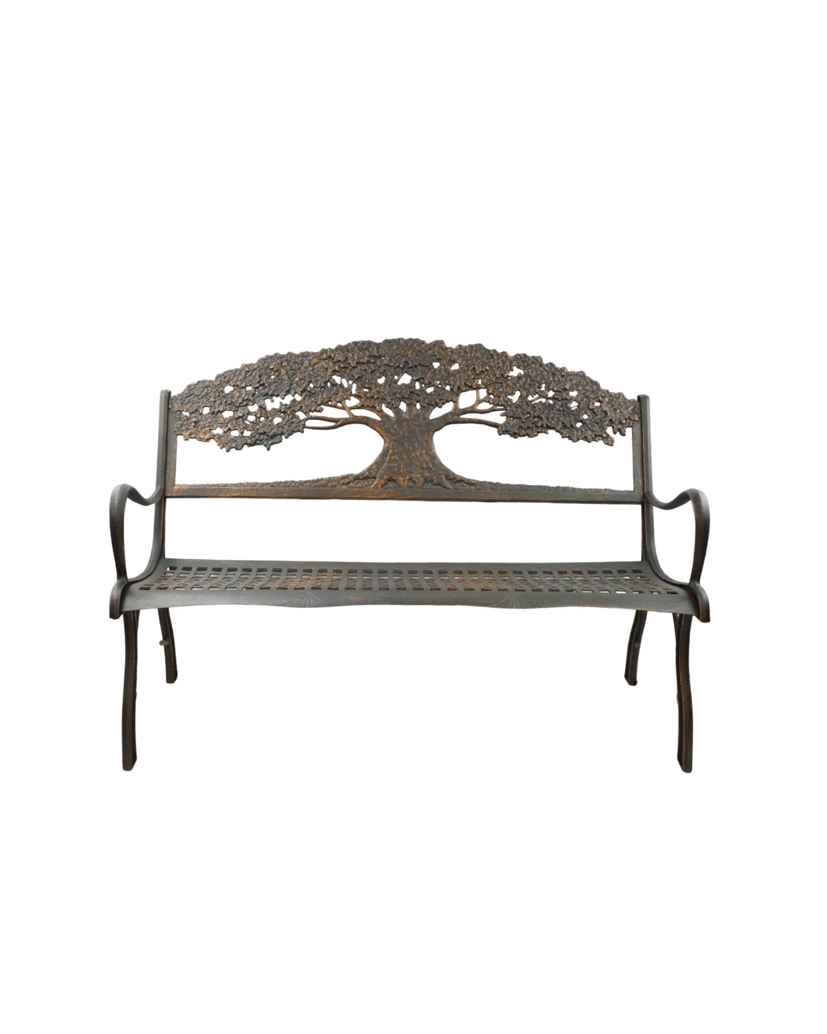 Iron Bench Tree Back - The Garden Corner