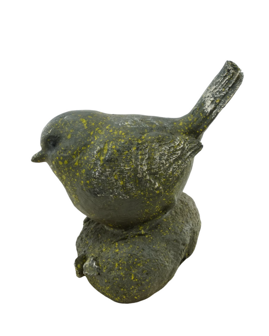 Polyresin Bird on Rock - Outdoor Living