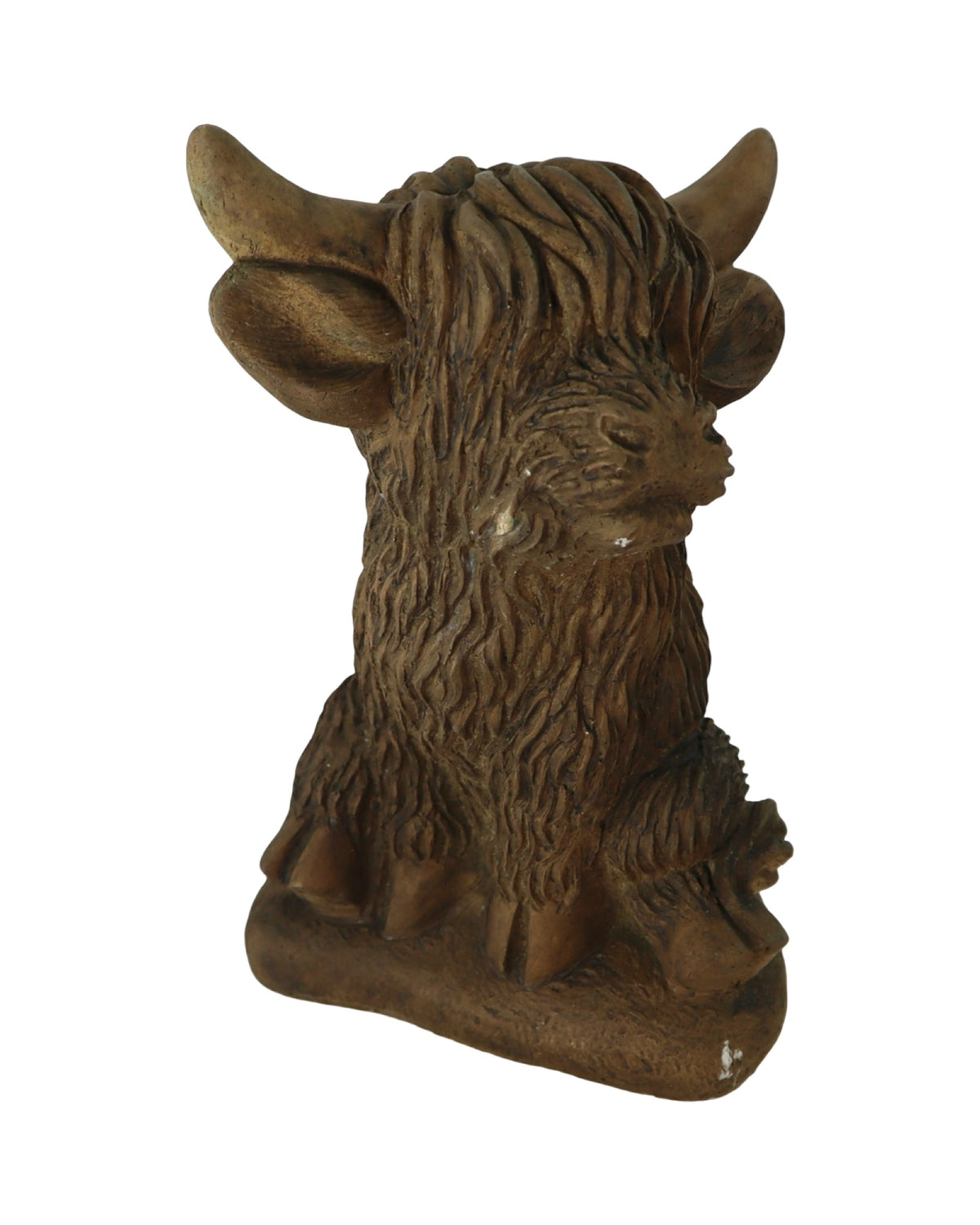 Concrete Shaggy Haired Cow - Outdoor Living