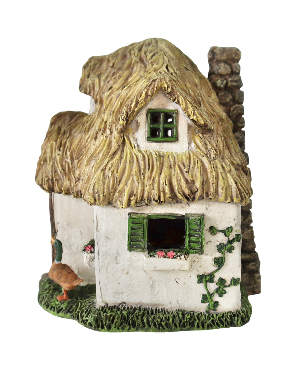 Fairy Cottage Thatched Roof w/Duck - Outdoor Living