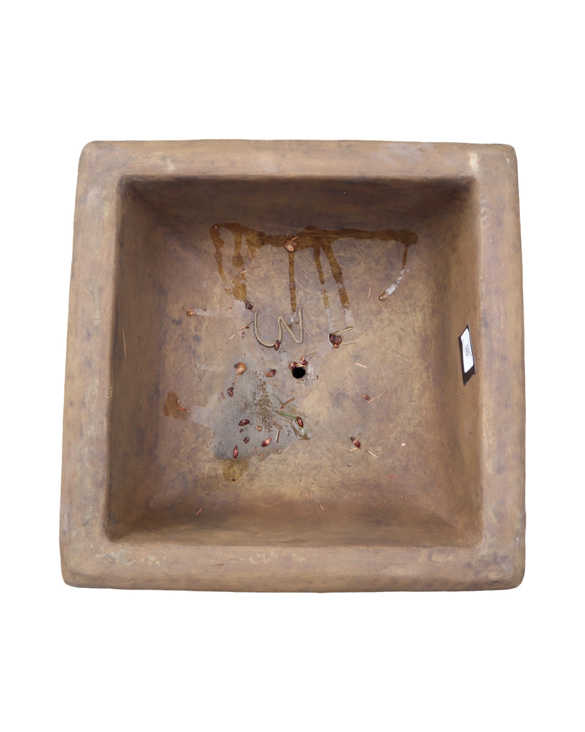 Footed Concrete Square Planter - Pottery