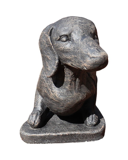 Concrete Dachshund Planter - Pottery