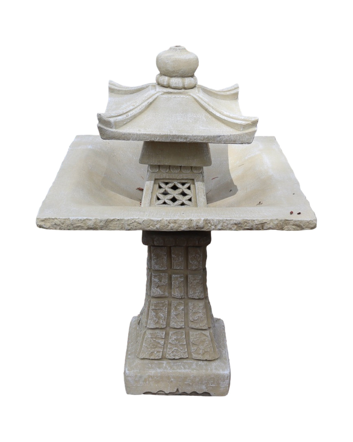 Concrete Lantern Fountain - Outdoor Living