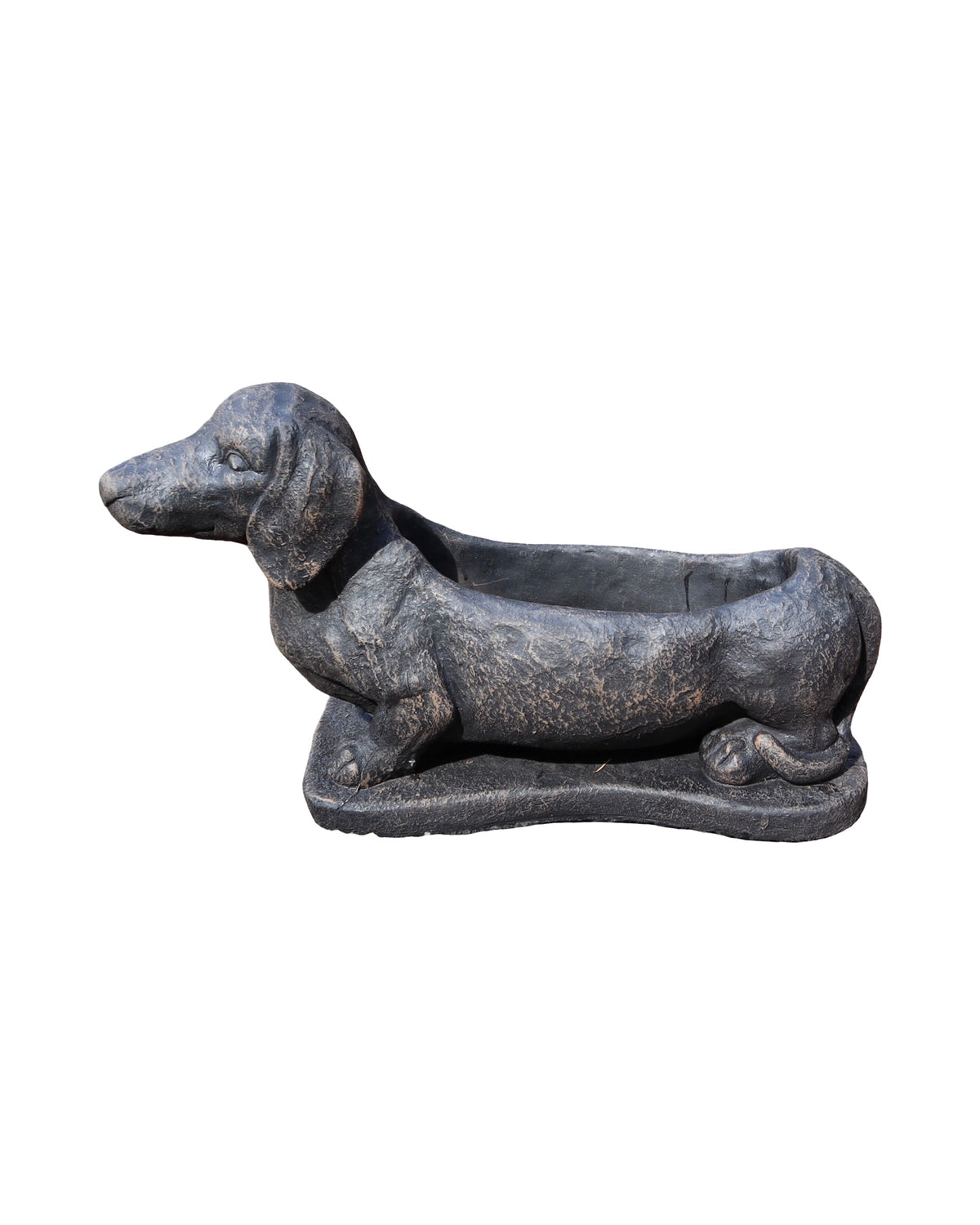 Concrete Dachshund Planter - Pottery