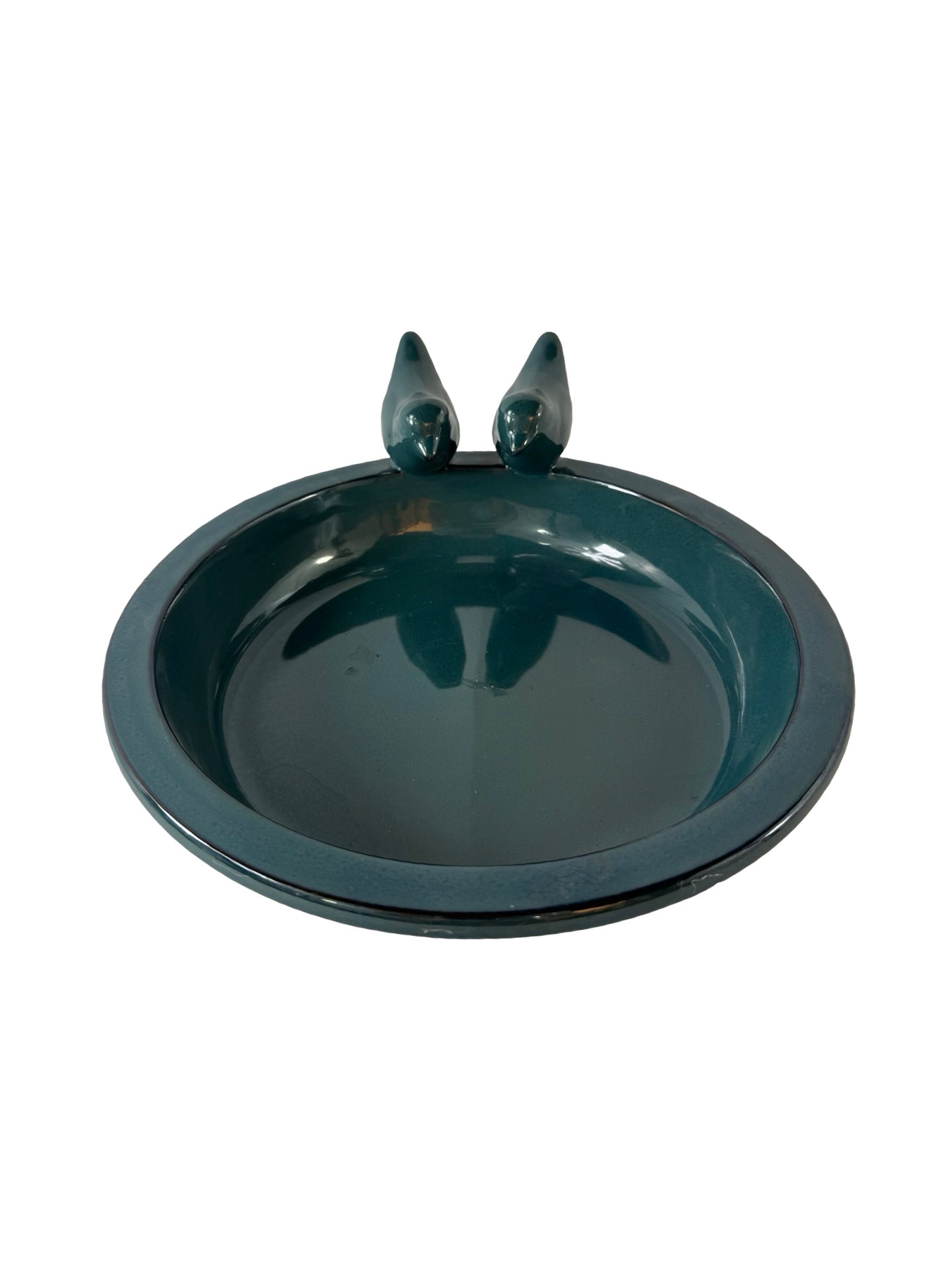 Ceramic Two-Bird Bird Bath - Wild Bird