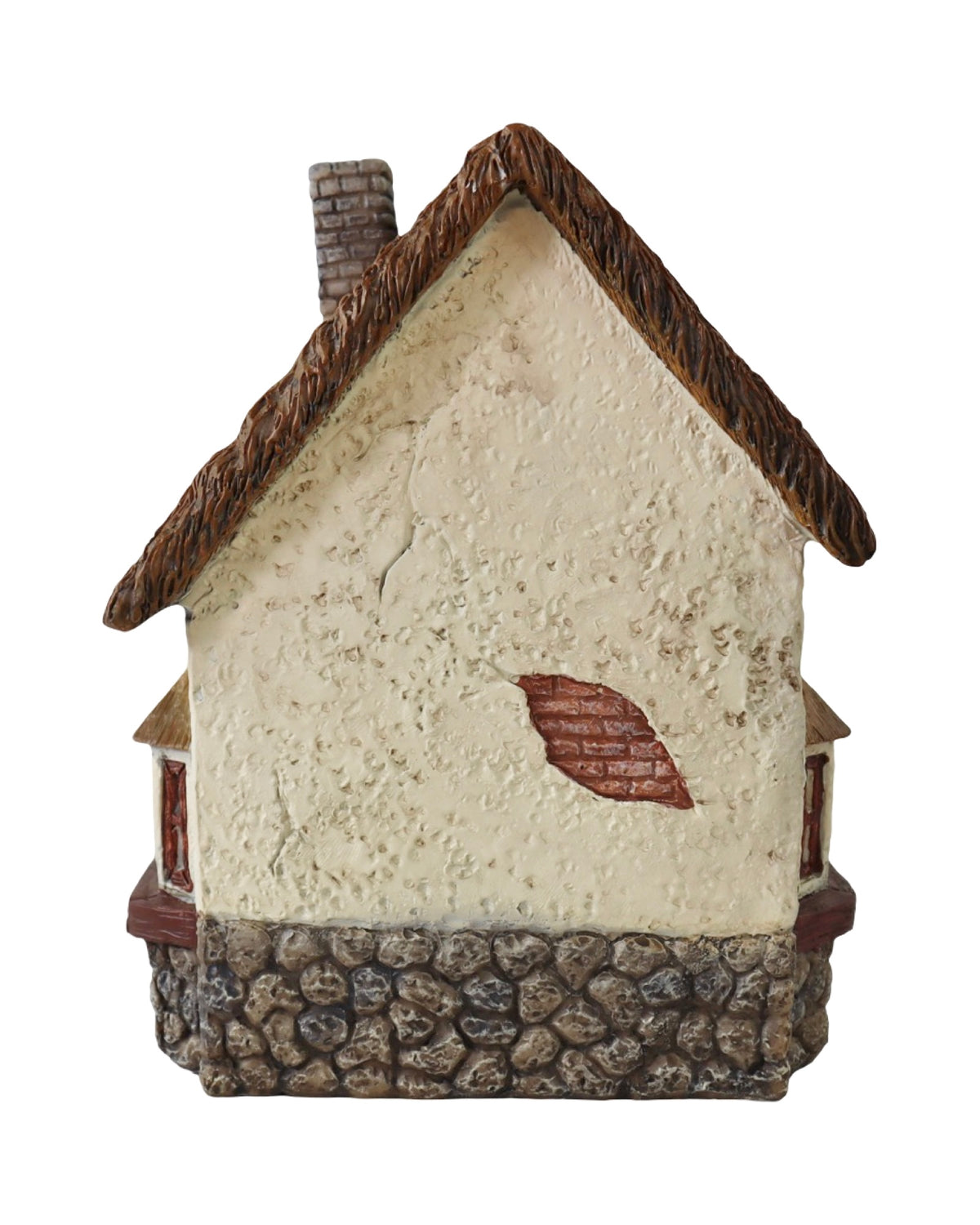Fairy House Thatched Roof, Green Door - Outdoor Living
