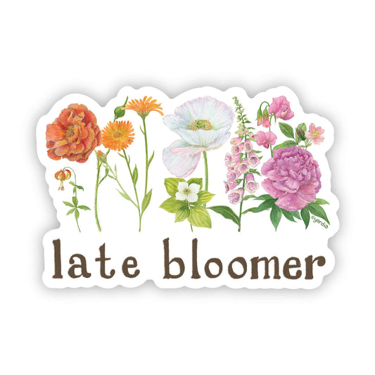 Vinyl Late Bloomer Watercolor Sticker