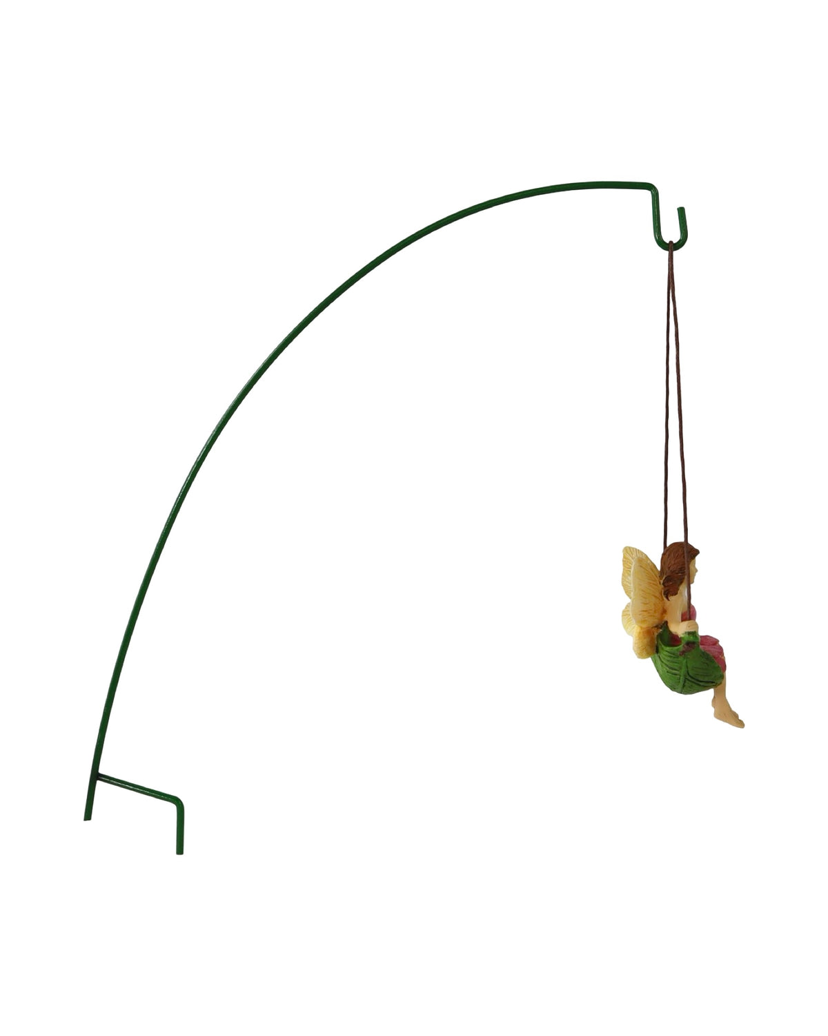 Fairy Swinging in Leaf w/Hook - Outdoor Living