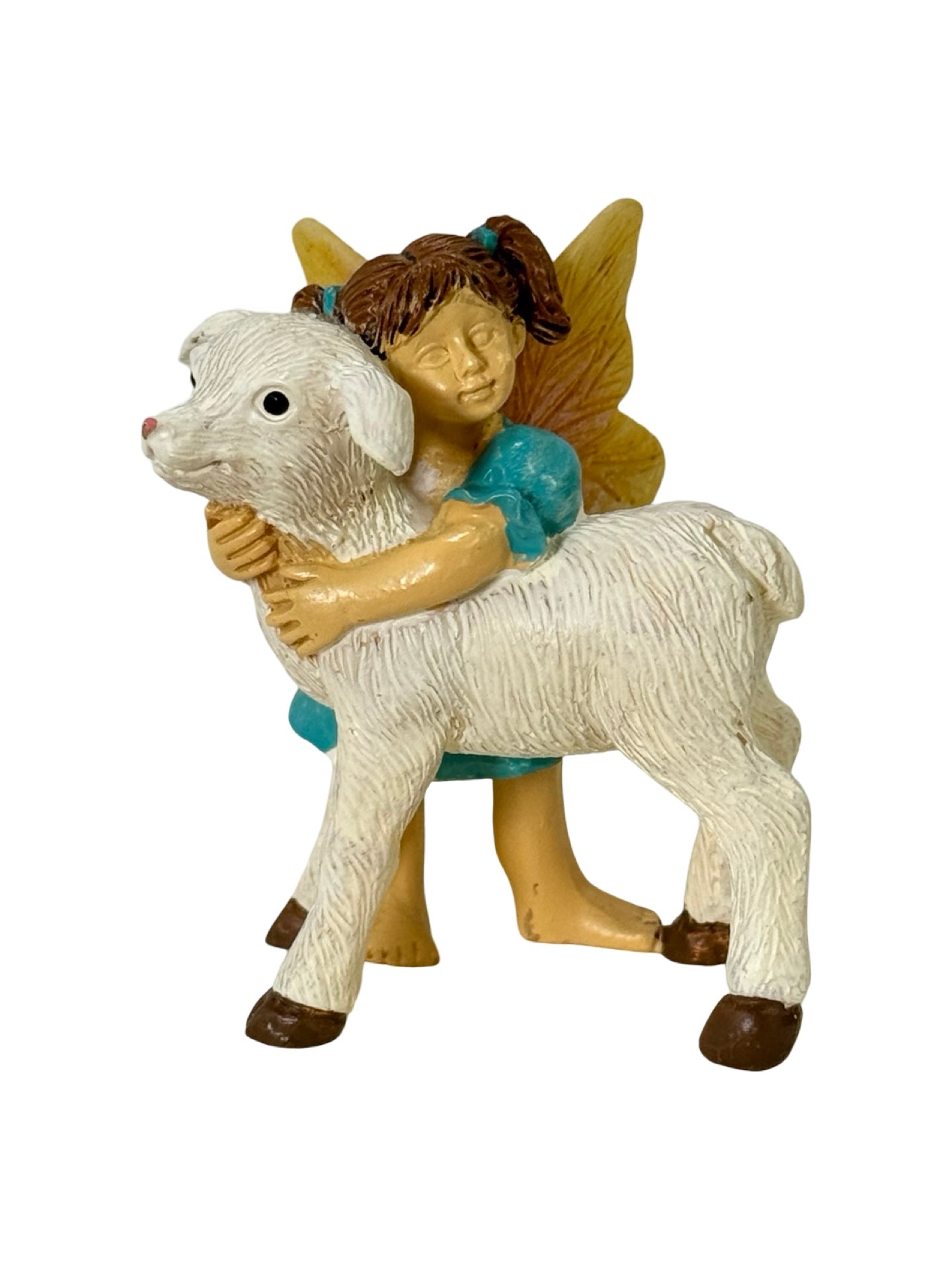 Fairy Hugging Lamb - Outdoor Living