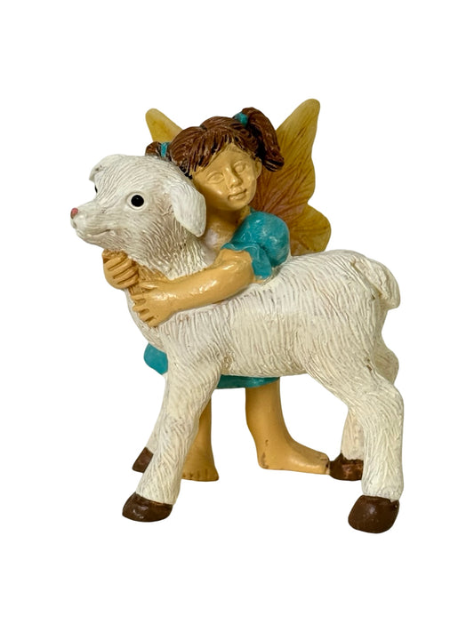 Fairy Hugging Lamb - Outdoor Living