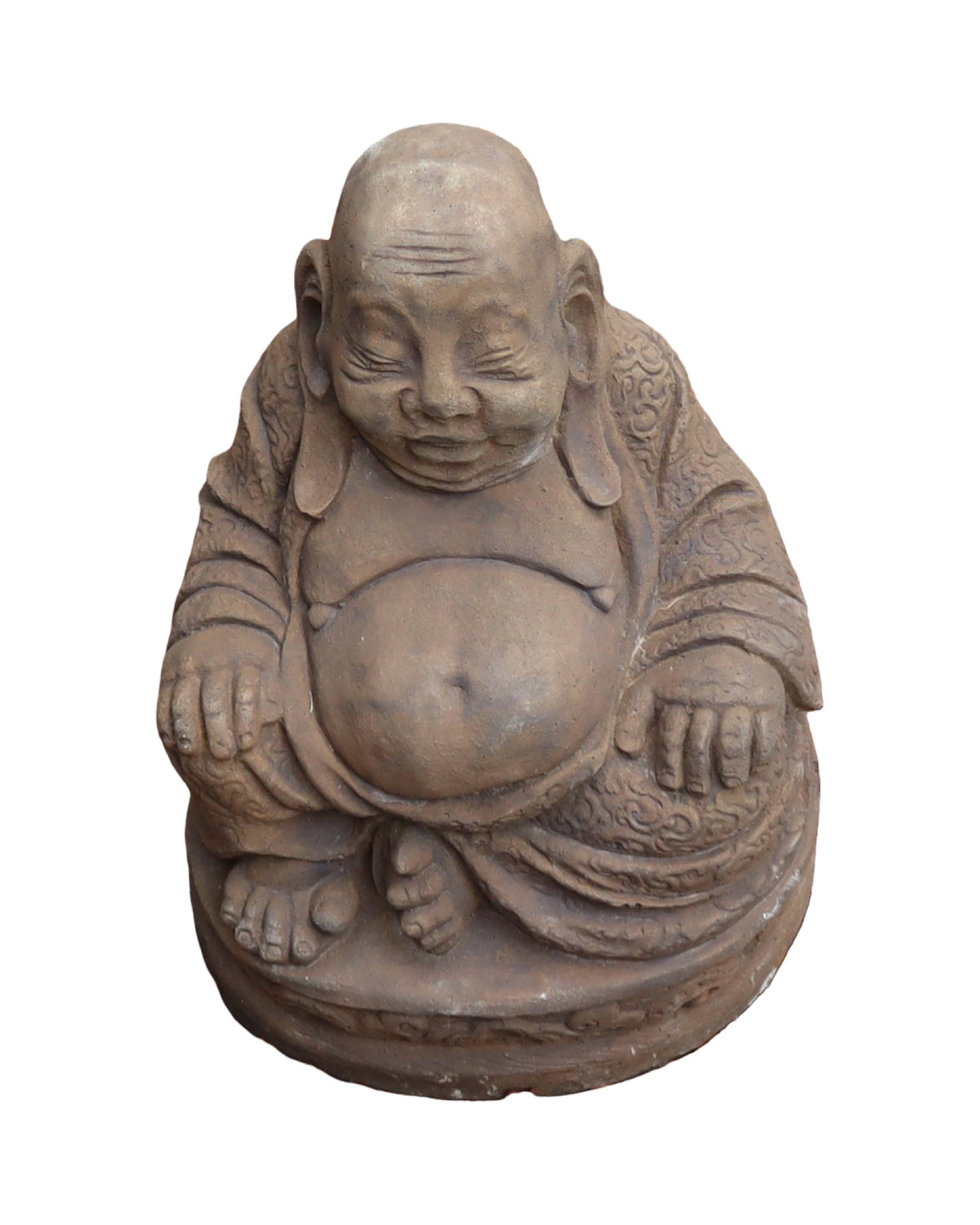 Concrete Smiling Buddha - Outdoor Living