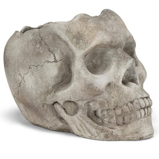 Cement Skull Planter - The Garden Corner