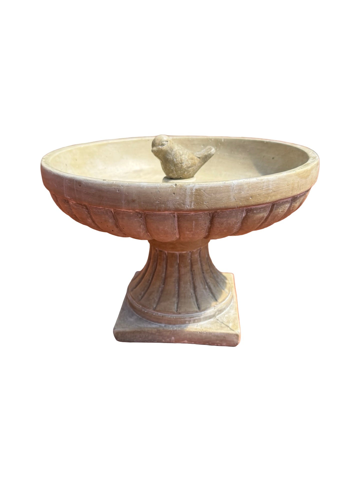 Short Pedestal Bird Bath - Wild Bird