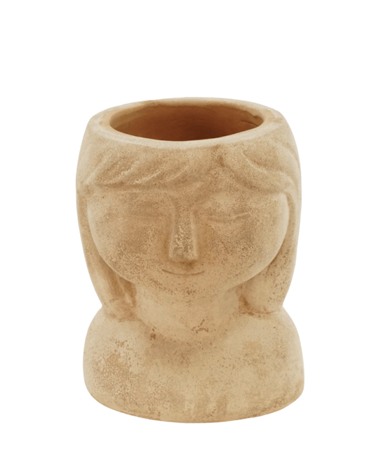 Anterra Smiling Woman Head Planter - The Garden Corner
