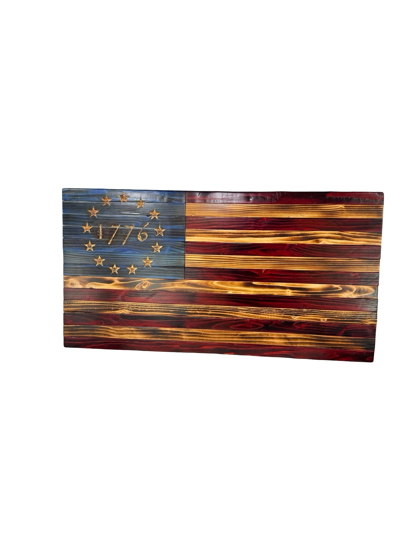 Wooden American Flag - Outdoor Living