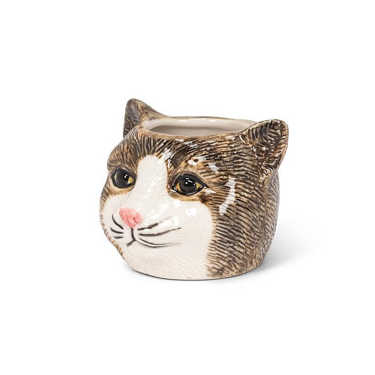 Cat Face Planter - Pottery