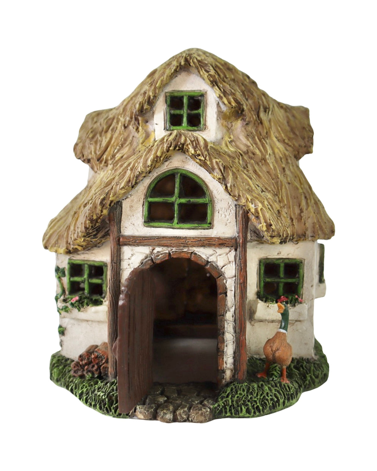 Fairy Cottage Thatched Roof w/Duck - Outdoor Living
