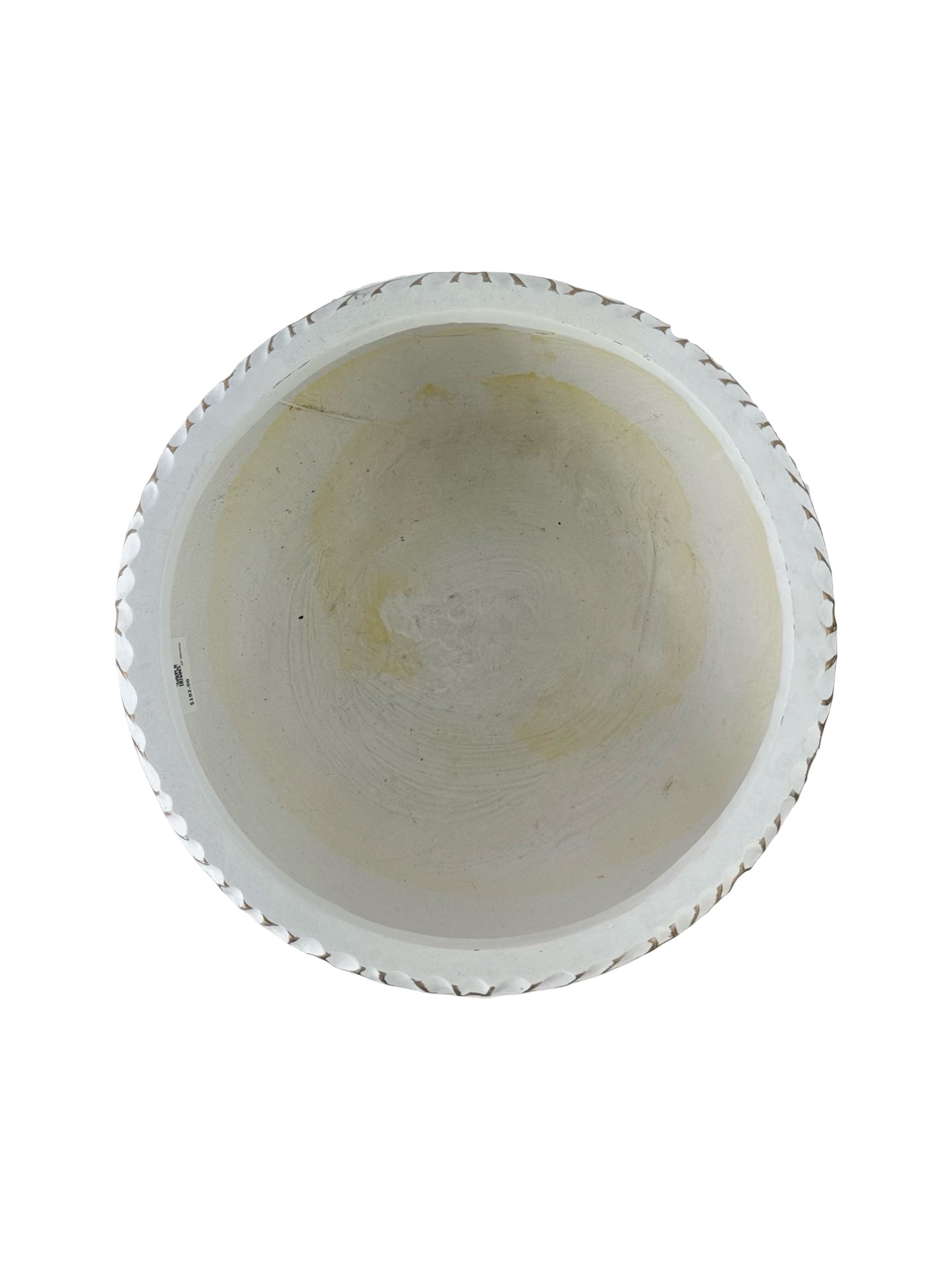 White/Gold Squat Composite Planter - Pottery