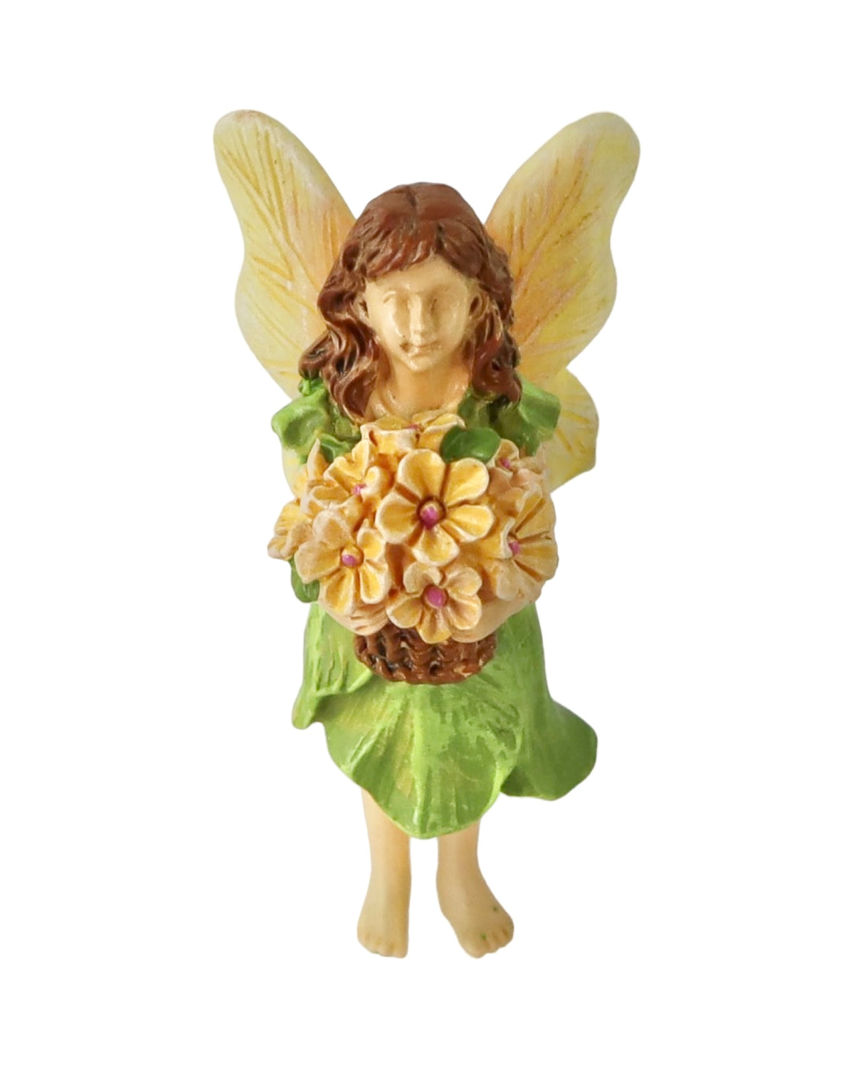 Fairy with Yellow Flower Basket - Outdoor Living