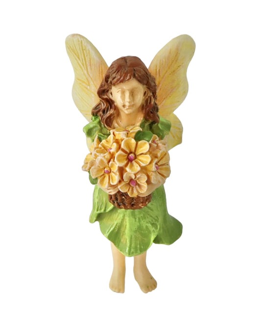 Fairy with Yellow Flower Basket - Outdoor Living