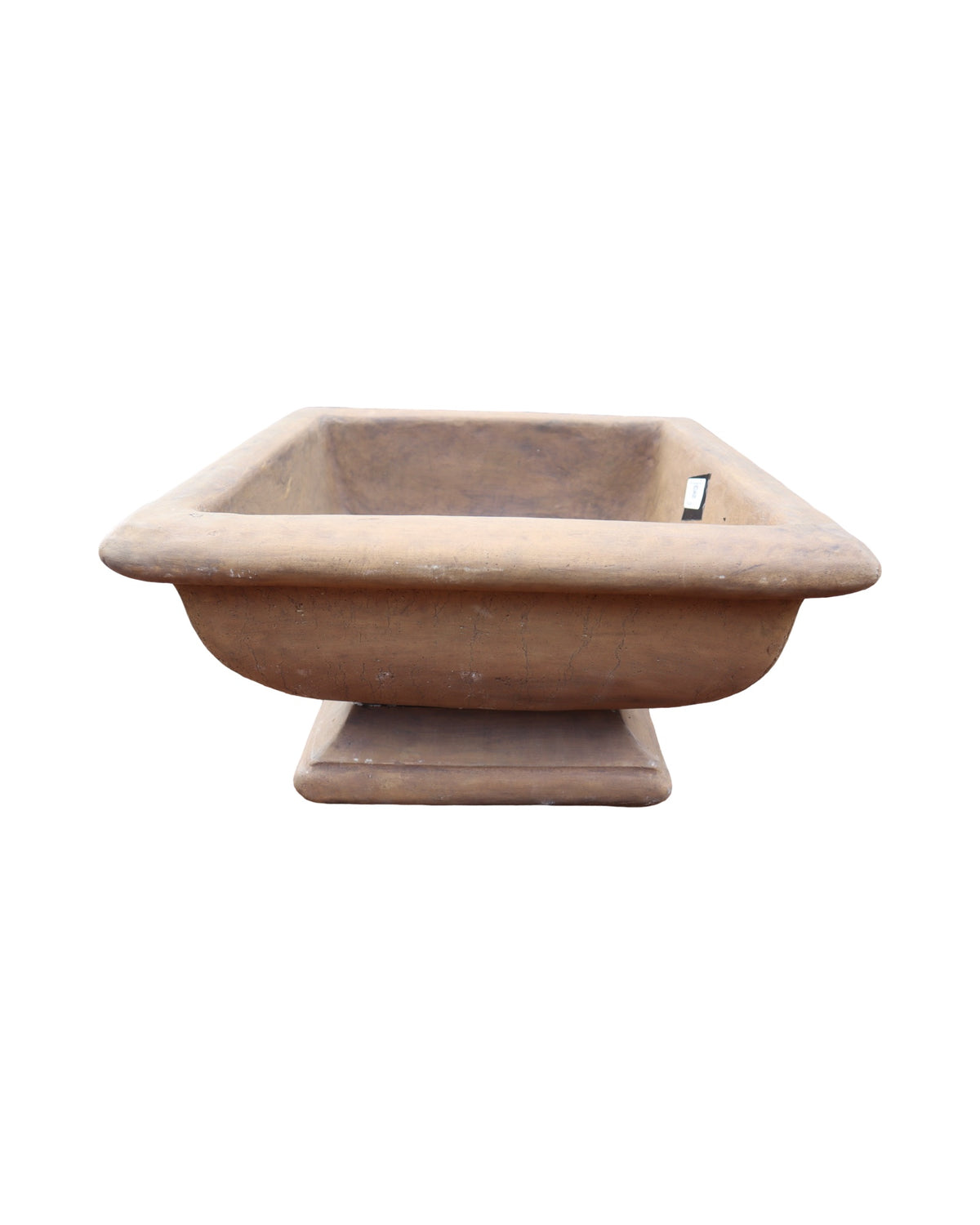 Footed Concrete Square Planter - Pottery