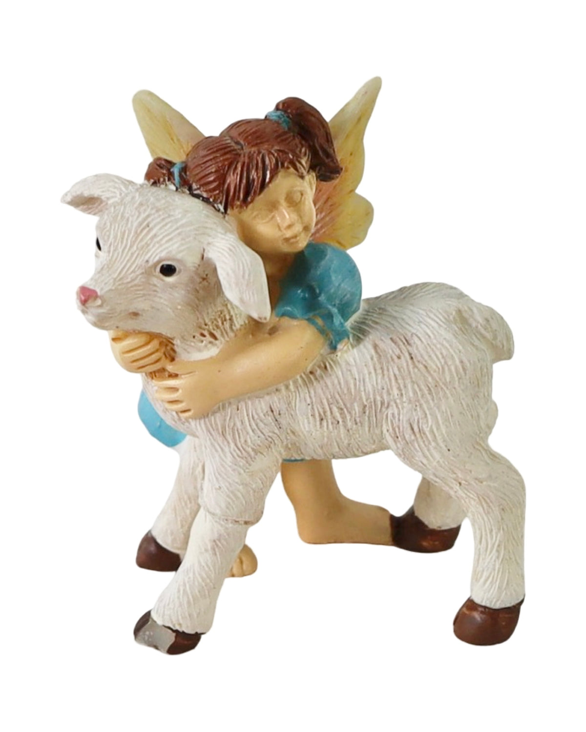 Fairy Hugging Lamb - Outdoor Living