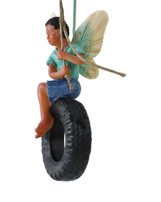 Fairy on Tire Swing - Outdoor Living