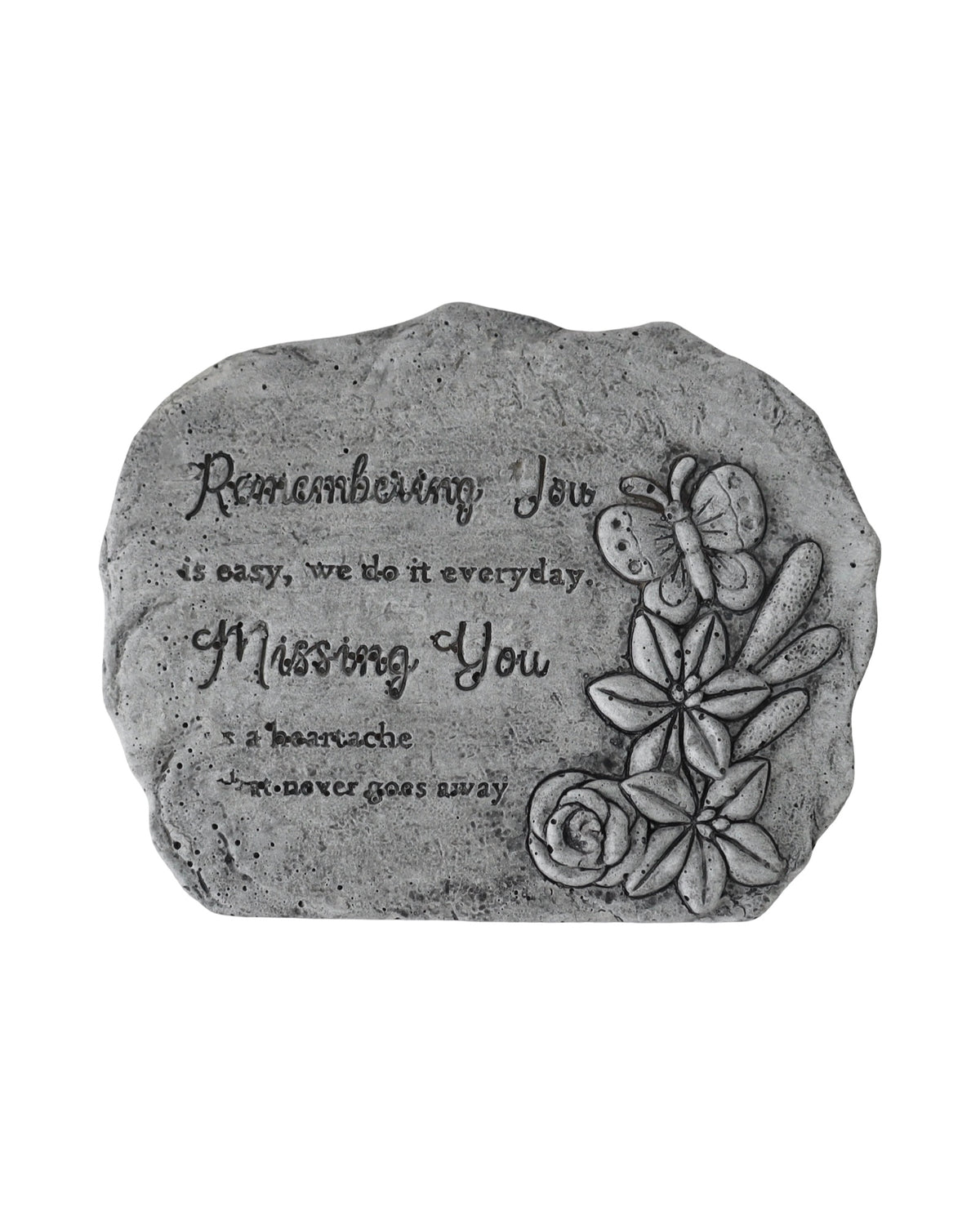 Concrete Memorial with Flowers - Outdoor Living