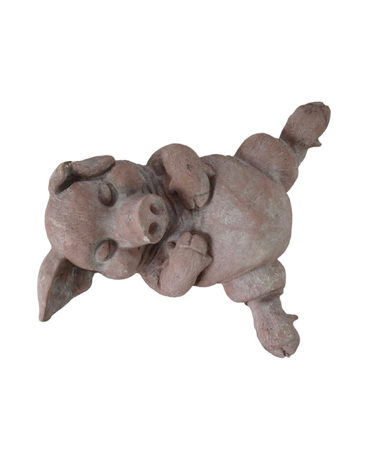 Concrete Napping Pig - Outdoor Living