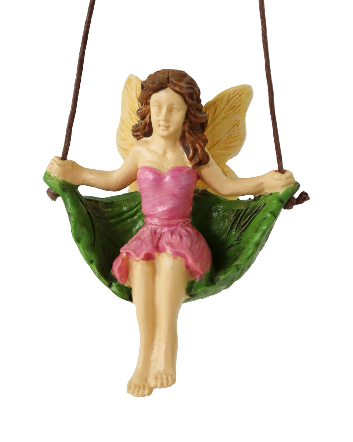 Fairy Swinging in Leaf w/Hook - Outdoor Living