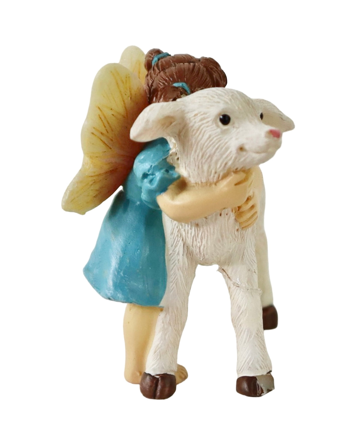Fairy Hugging Lamb - Outdoor Living
