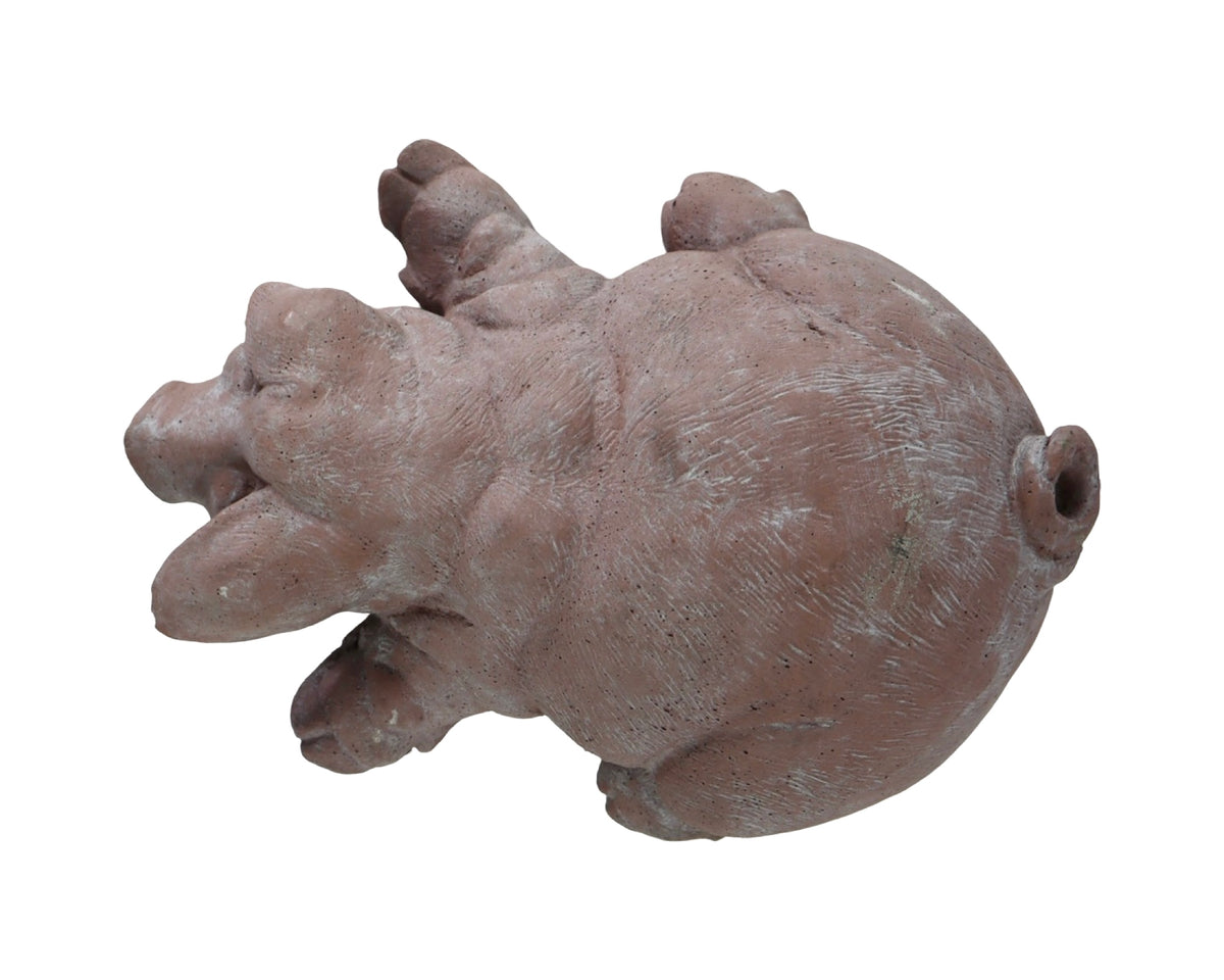 Concrete Pig on Stomach - Outdoor Living