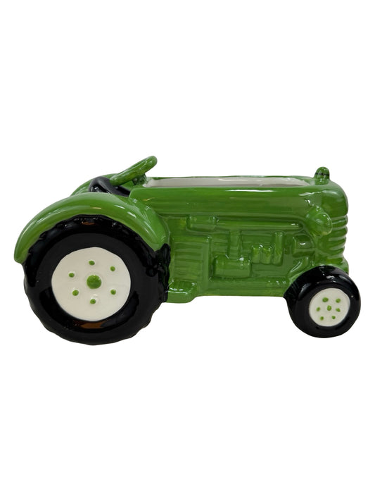 Green Tractor Planter - Pottery