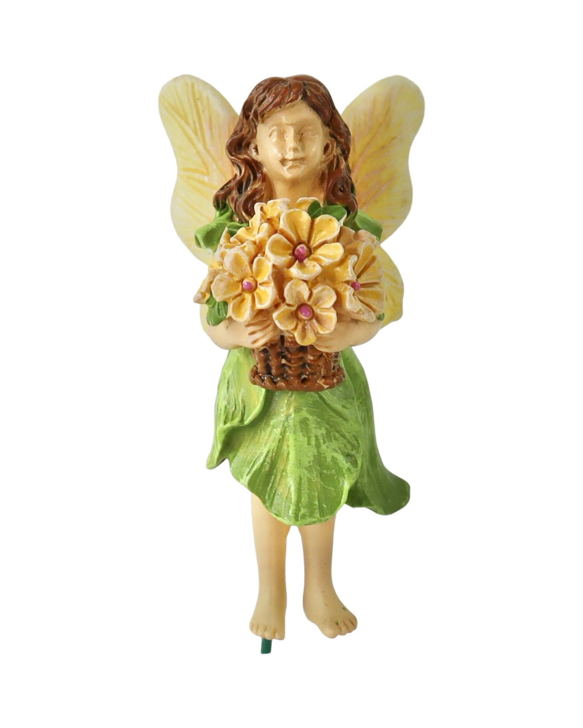 Fairy with Yellow Flower Basket - Outdoor Living
