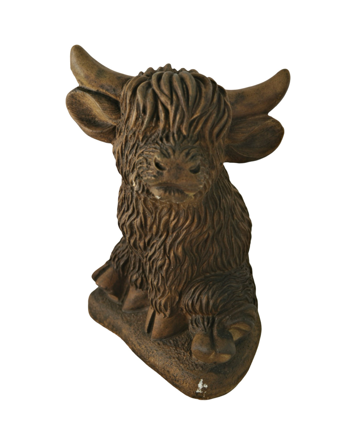 Concrete Shaggy Haired Cow - Outdoor Living