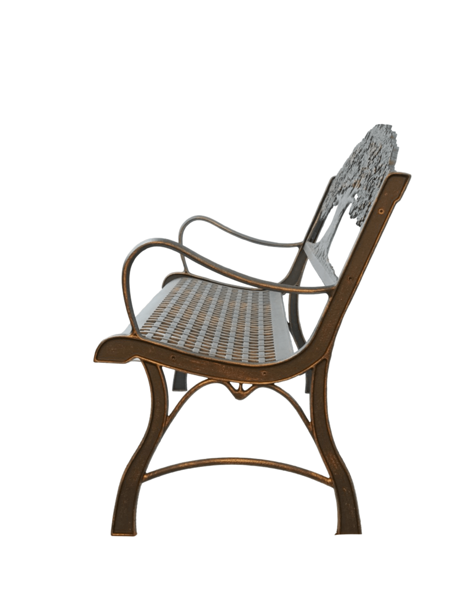 Iron Bench Tree Back - The Garden Corner