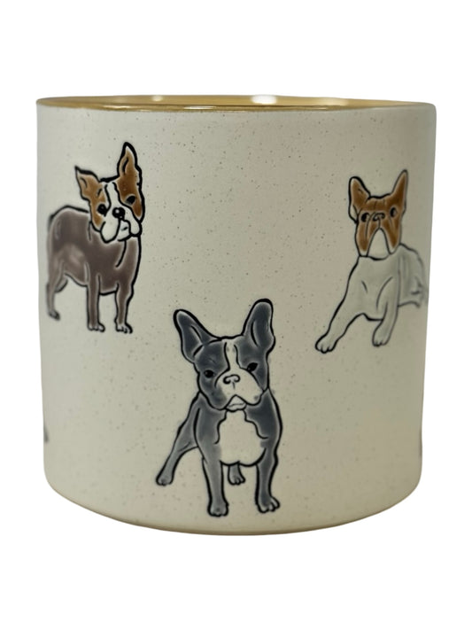 Boston Terrier Planter - Pottery